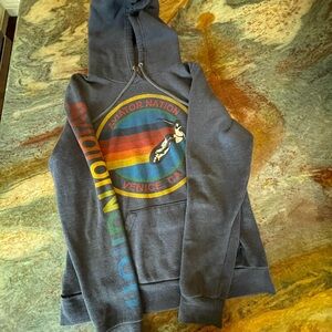 Aviator Nation Navy Hoodie with Rainbow Logo